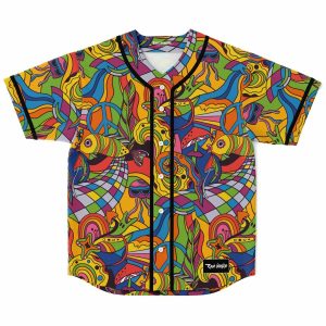 Colorful trippy baseball jersey - Image 1