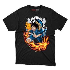 Dallas Mavericks Luffy One Piece T Shirt - Image 1