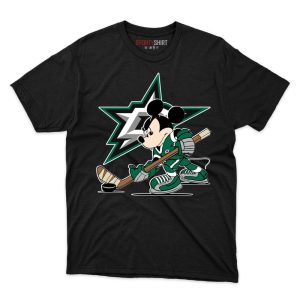 Dallas Stars Mickey Mouse Player T Shirt - Image 1