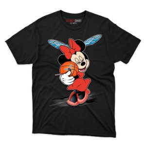 Delaware State Hornets Minnie Mouse Ball T Shirt - Image 1