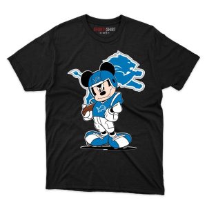 Detroit Lions Mickey Mouse Player T Shirt - Image 1