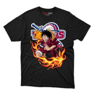 Detroit Mercy Titans Luffy One Piece T Shirt - Image 1