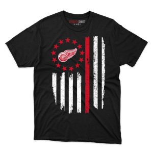 Detroit Red Wings Betsy Ross Flag Edition Fan Gift T Shirt - Image 1