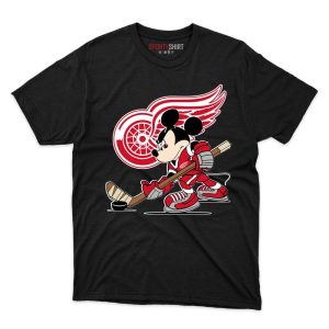 Detroit Red Wings Mickey Mouse Player T Shirt - Image 1