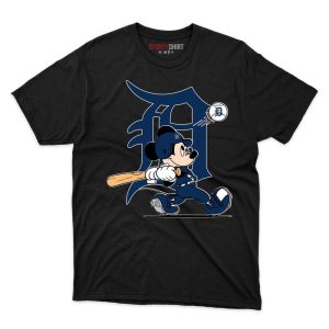 Detroit Tigers Mickey Mouse Player T Shirt - Image 1