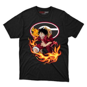 Georgia Bulldogs Luffy One Piece T Shirt - Image 1