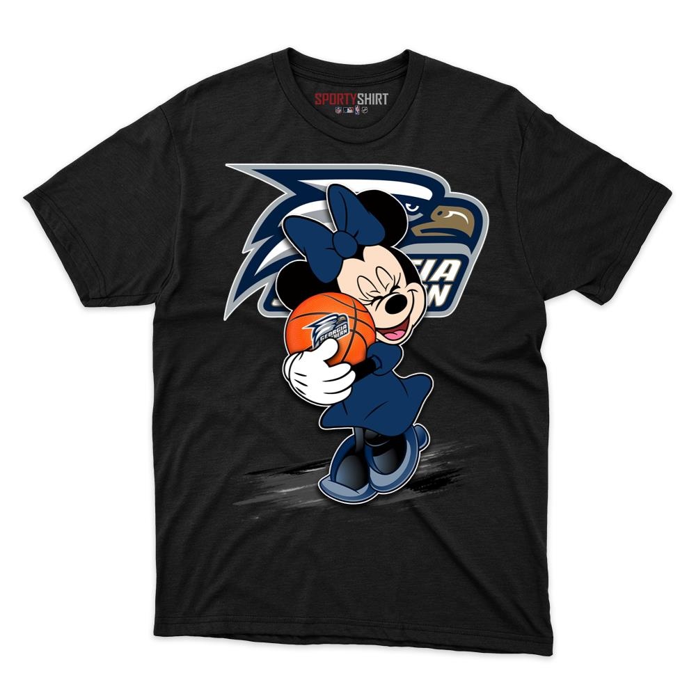 georgia southern eagles minnie mouse ball t shirt 1 Georgia Southern Eagles Minnie Mouse Ball T Shirt - Image 1