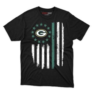 Green Bay Packers Betsy Ross Flag Edition Fan Gift T Shirt - Image 1