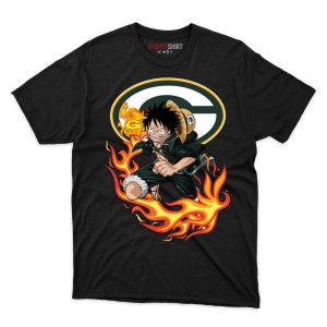 Green Bay Packers Luffy One Piece T Shirt - Image 1