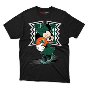 Hawaii Rainbow Warriors Minnie Mouse Ball T Shirt - Image 1
