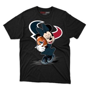 Houston Texans Minnie Mouse Ball T Shirt - Image 1