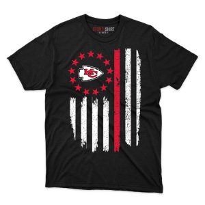 Kansas City Chiefs Betsy Ross Flag Edition Fan Gift T Shirt - Image 1