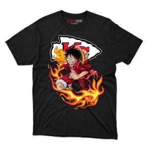 Kansas City Chiefs Luffy One Piece T Shirt - Image 1