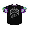 Lotus flowers pattern rave Baseball Jersey - Image 2