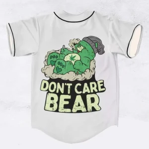 420 dont’ care bear rave baseball jersey for edm festivals - Image 1
