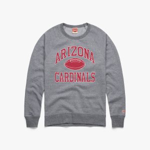 Arizona Cardinals Gridiron Crewneck Gray Sweatshirt
