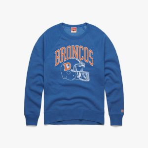 Denver Broncos Helmet Retro Crewneck