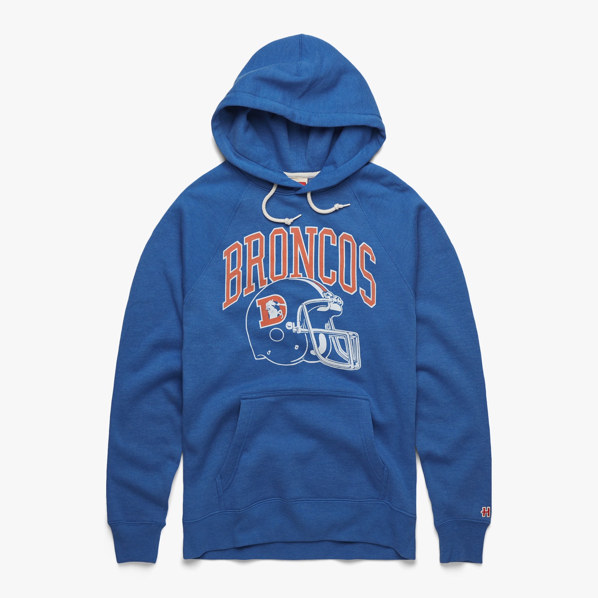 Denver Broncos Helmet Retro Hoodie 01161073518 royal blue flat.jpg Denver Broncos Helmet Retro Hoodie