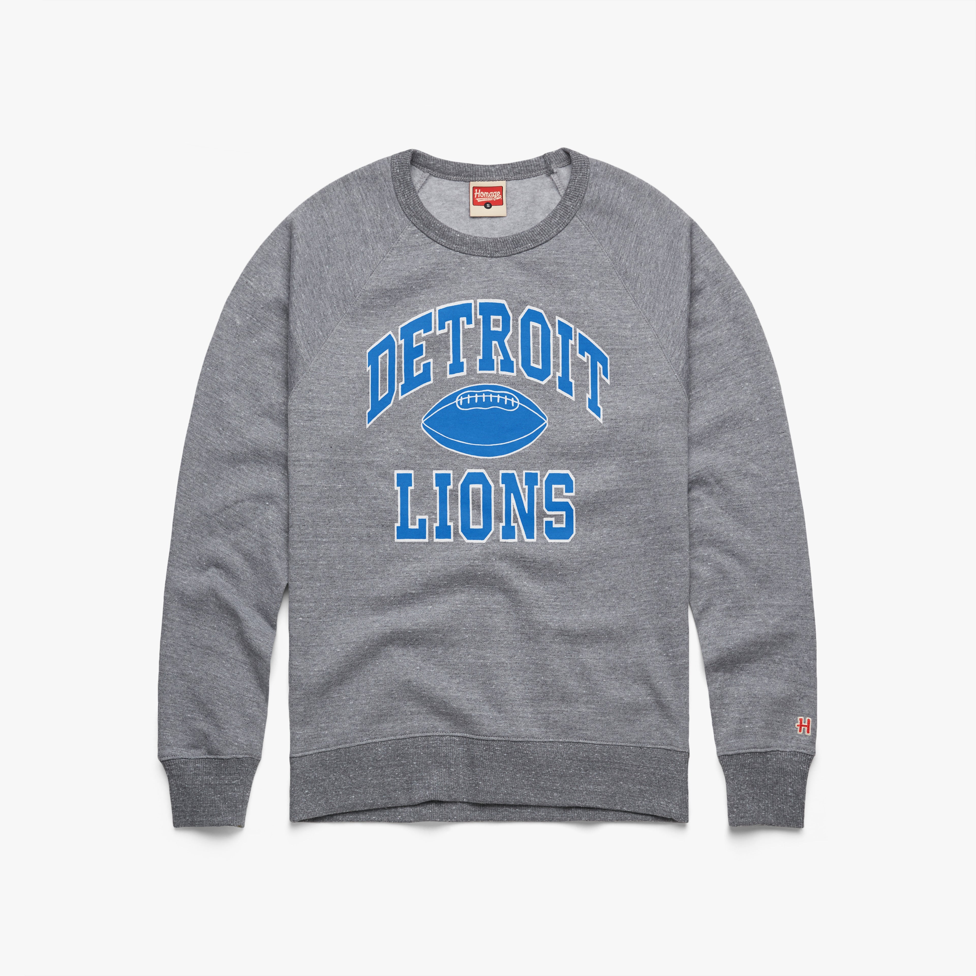 Detroit Lions Gridiron Crewneck 01152610201 Grey Flat.jpg Detroit Lions Gridiron Crewneck