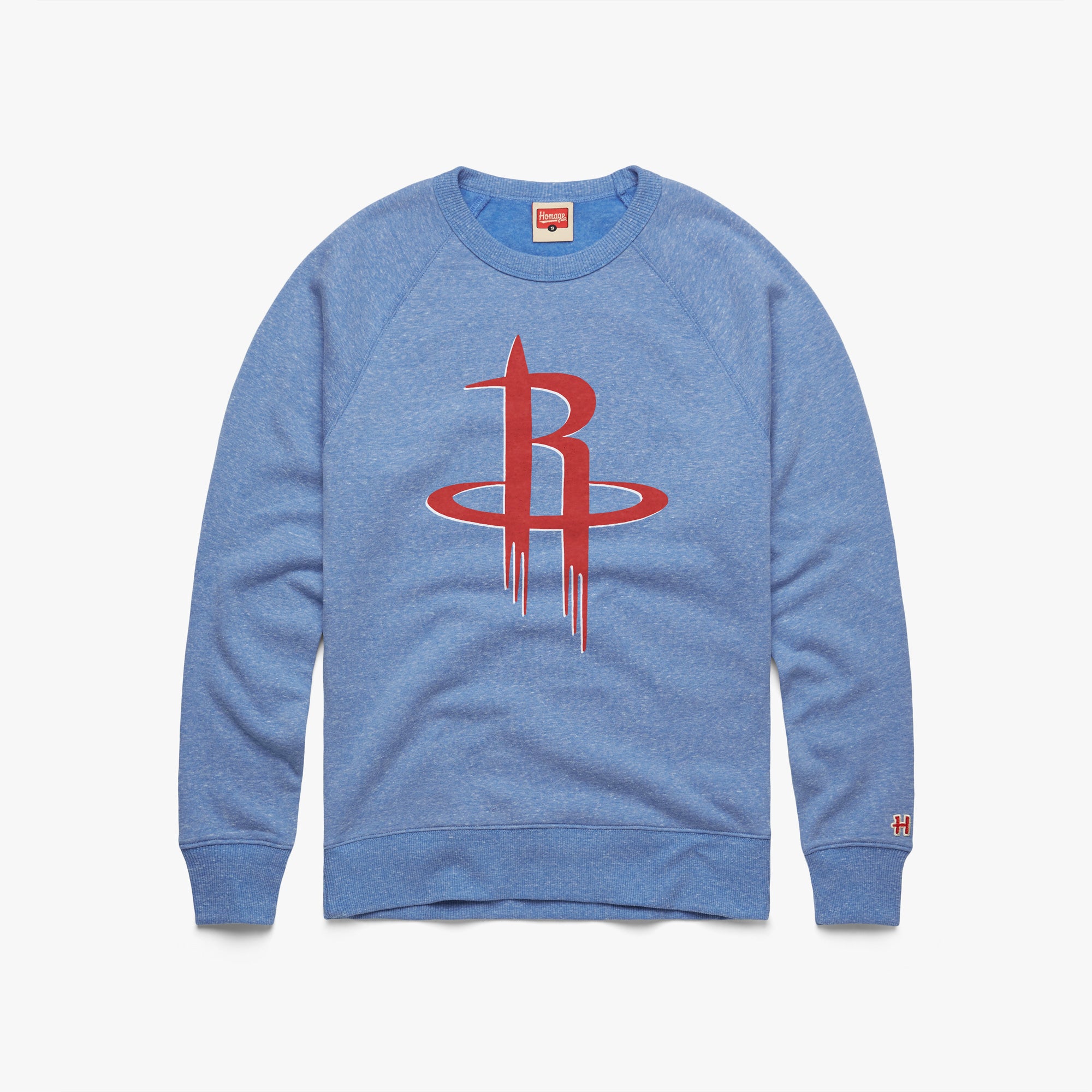 Houston Rockets Logo Crewneck 01151846302 light blue flat.jpg Houston Rockets Logo Crewneck