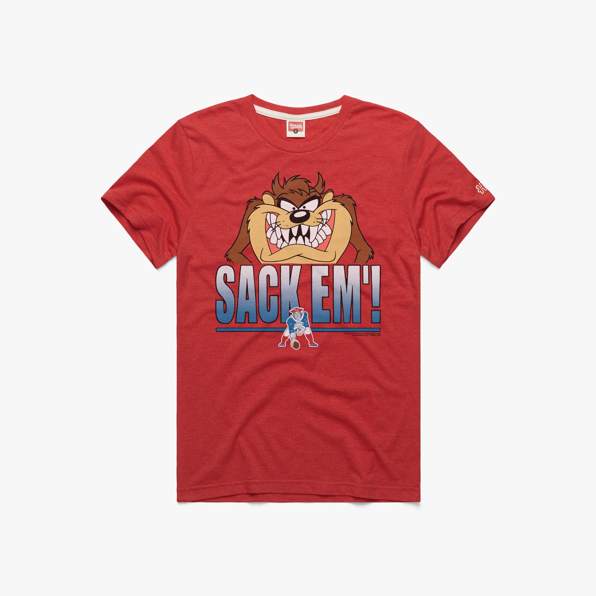 Looney Tunes Taz Sack Em x New England Patriots 01012152617 Red Flat.jpg Looney Tunes Taz Sack Em' x New England Patriots