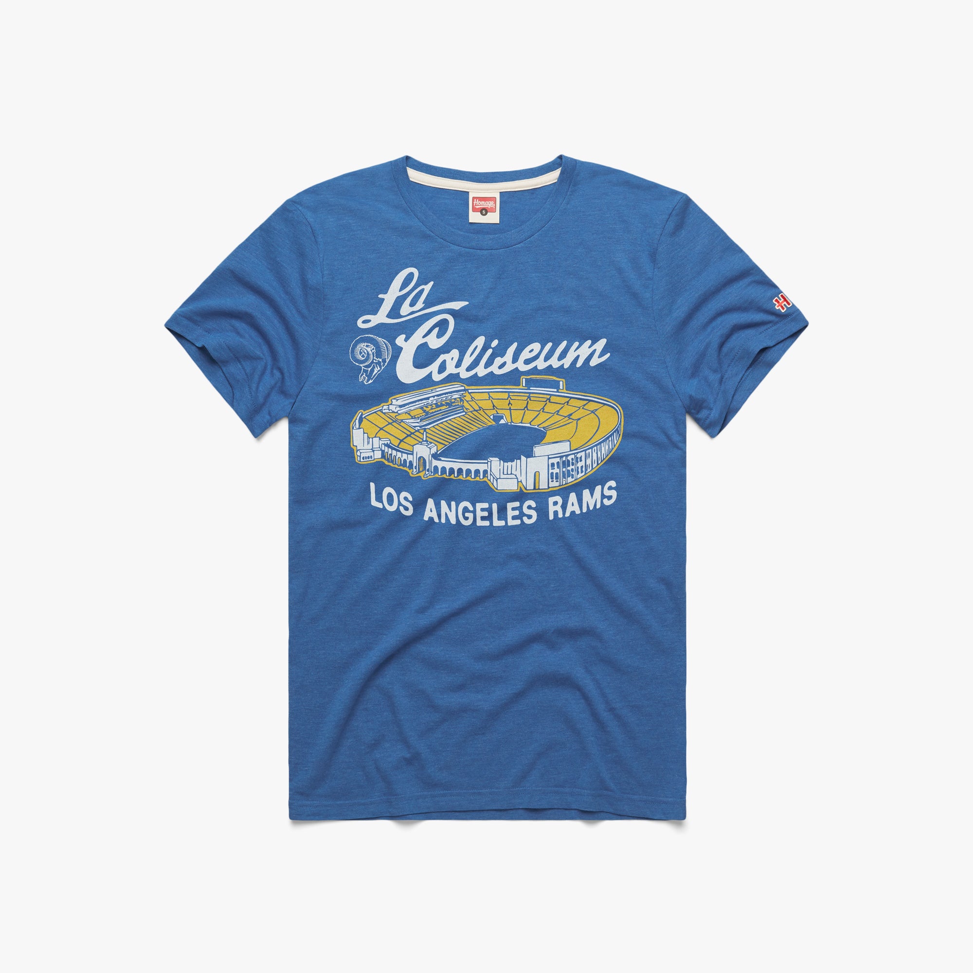 Los Angeles Rams Coliseum 01011312118 royal blue flat.jpg Los Angeles Rams Coliseum
