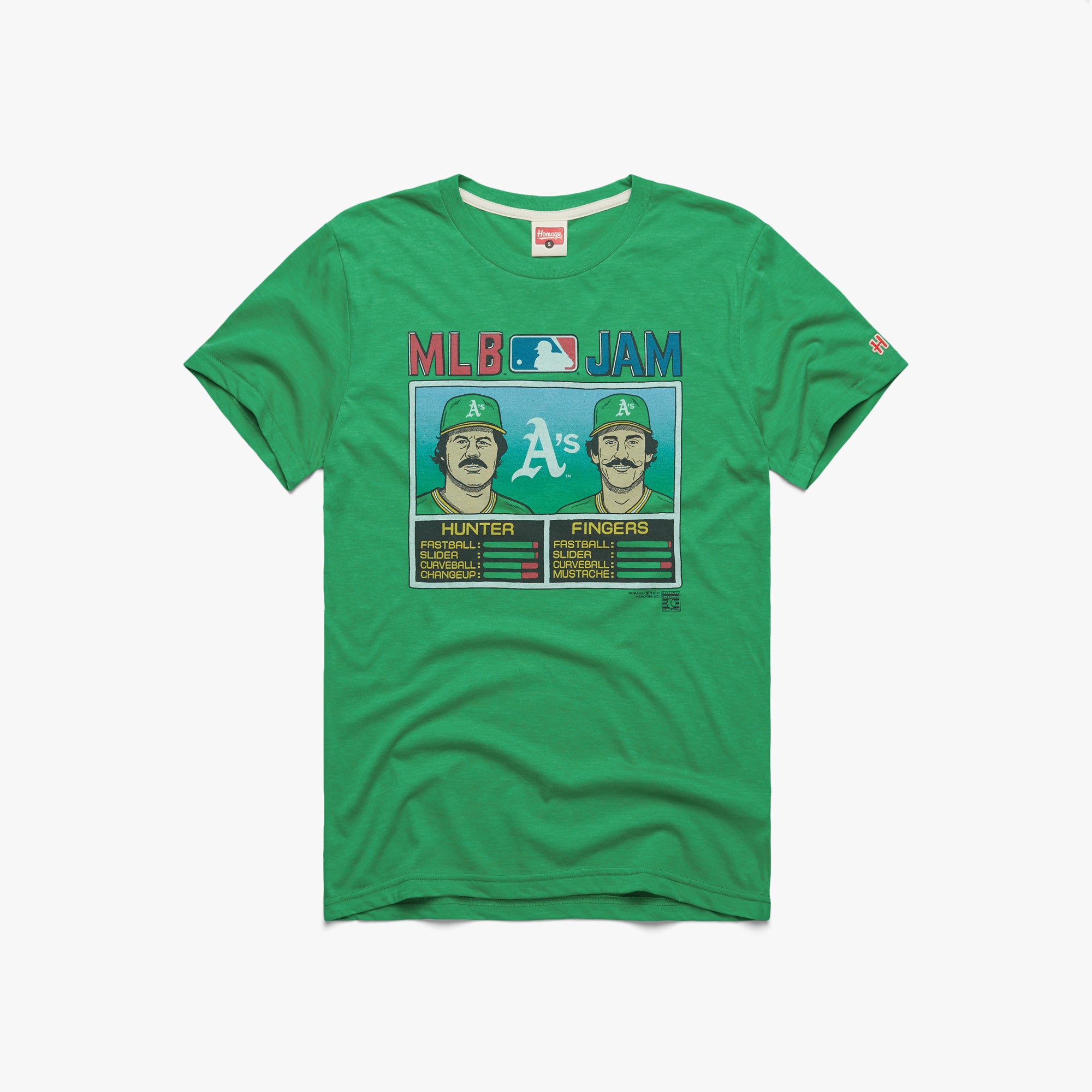 MLB Jam Athletics Hunter and Fingers 01010978313 green flat.jpg MLB Jam Athletics Hunter and Fingers