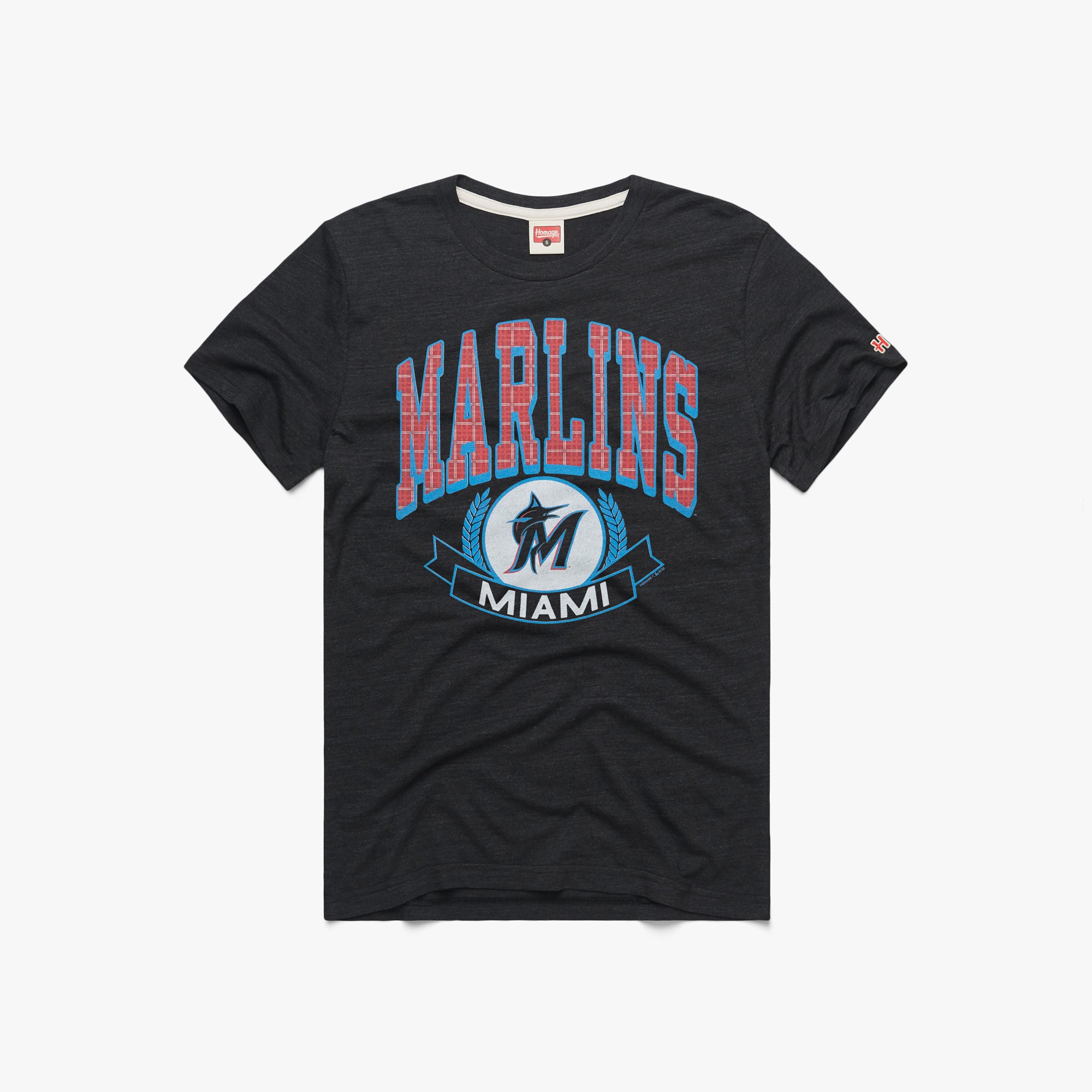 Miami Marlins Plaid 01011205630 charcoal flat.jpg Miami Marlins Plaid