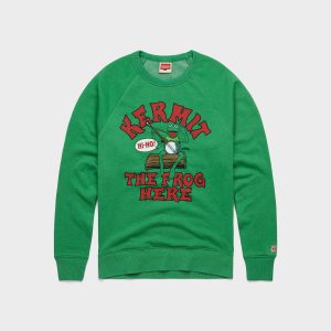 Muppets Kermit The Frog Here Crewneck