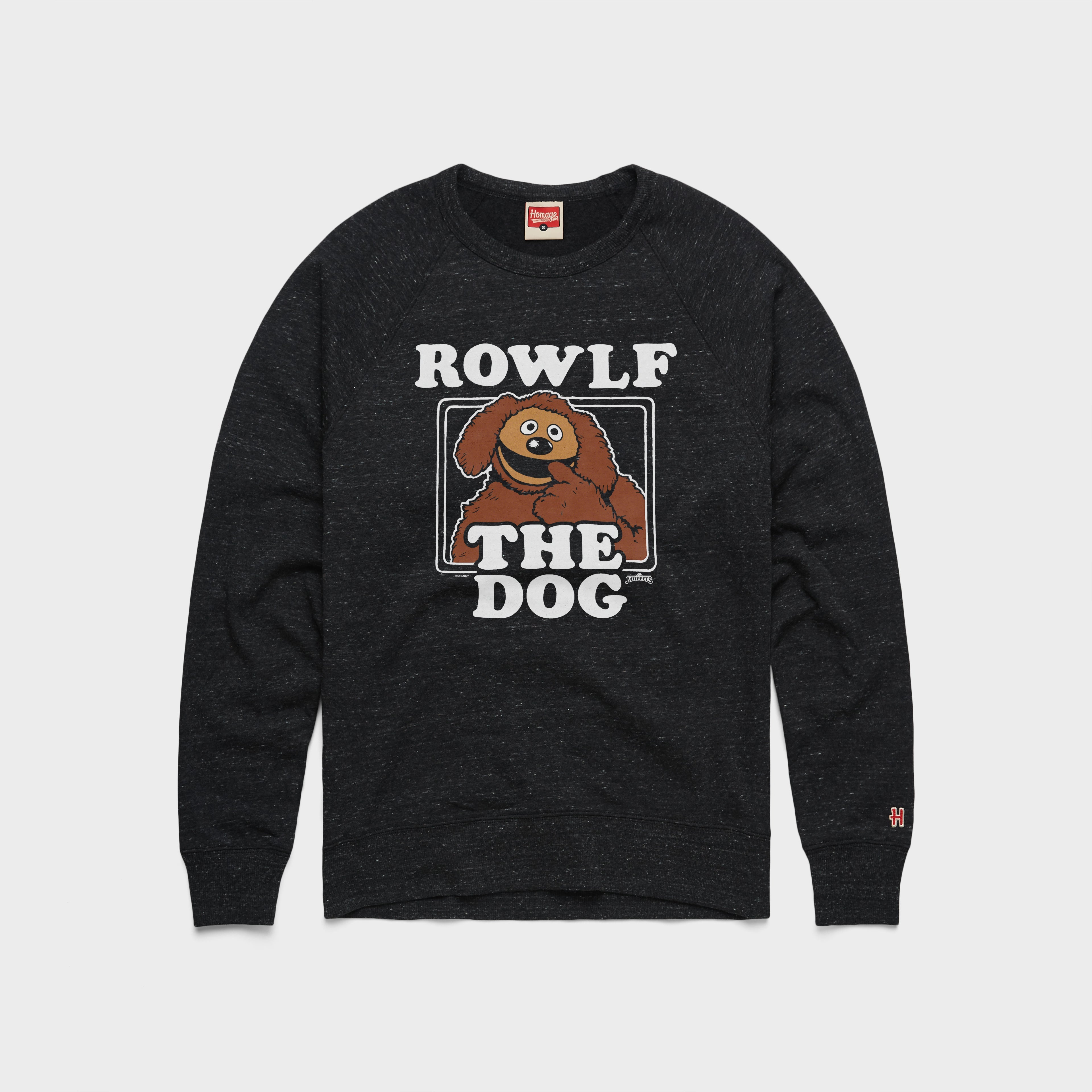 Muppets Rowlf The Dog Crewneck 01152692511 Charcoal Flat.jpg Muppets Rowlf The Dog Crewneck