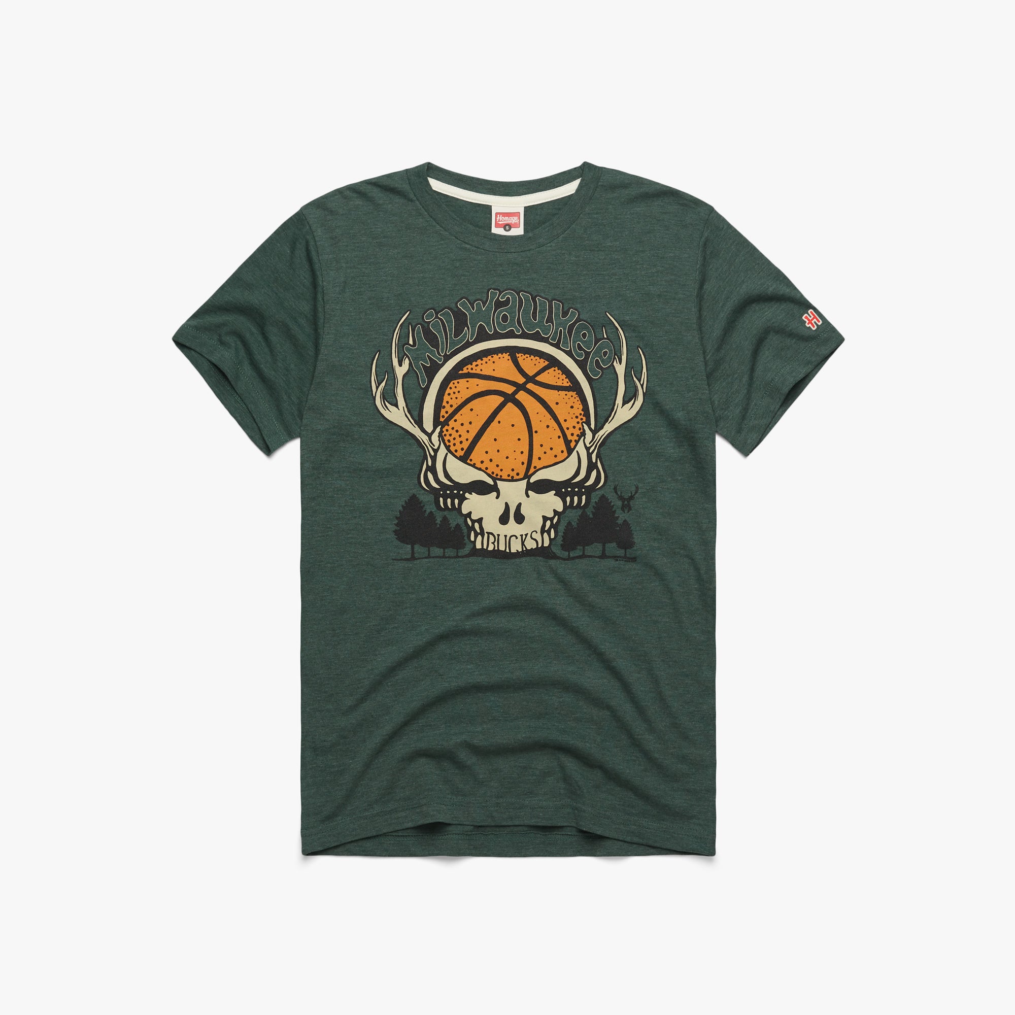 NBA x Grateful Dead x Bucks Skull 01011741324 pine flat 1.jpg NBA x Grateful Dead x Bucks Skull