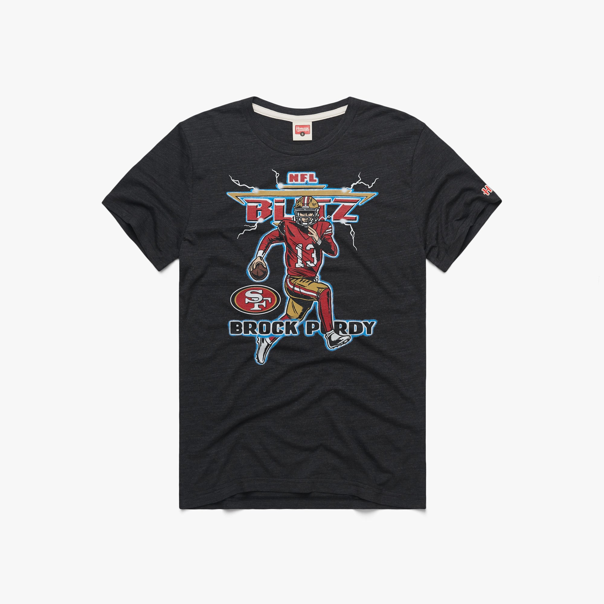 NFL Blitz 49ers Brock Purdy 01011436830 charcoal flat.jpg NFL Blitz 49ers Brock Purdy