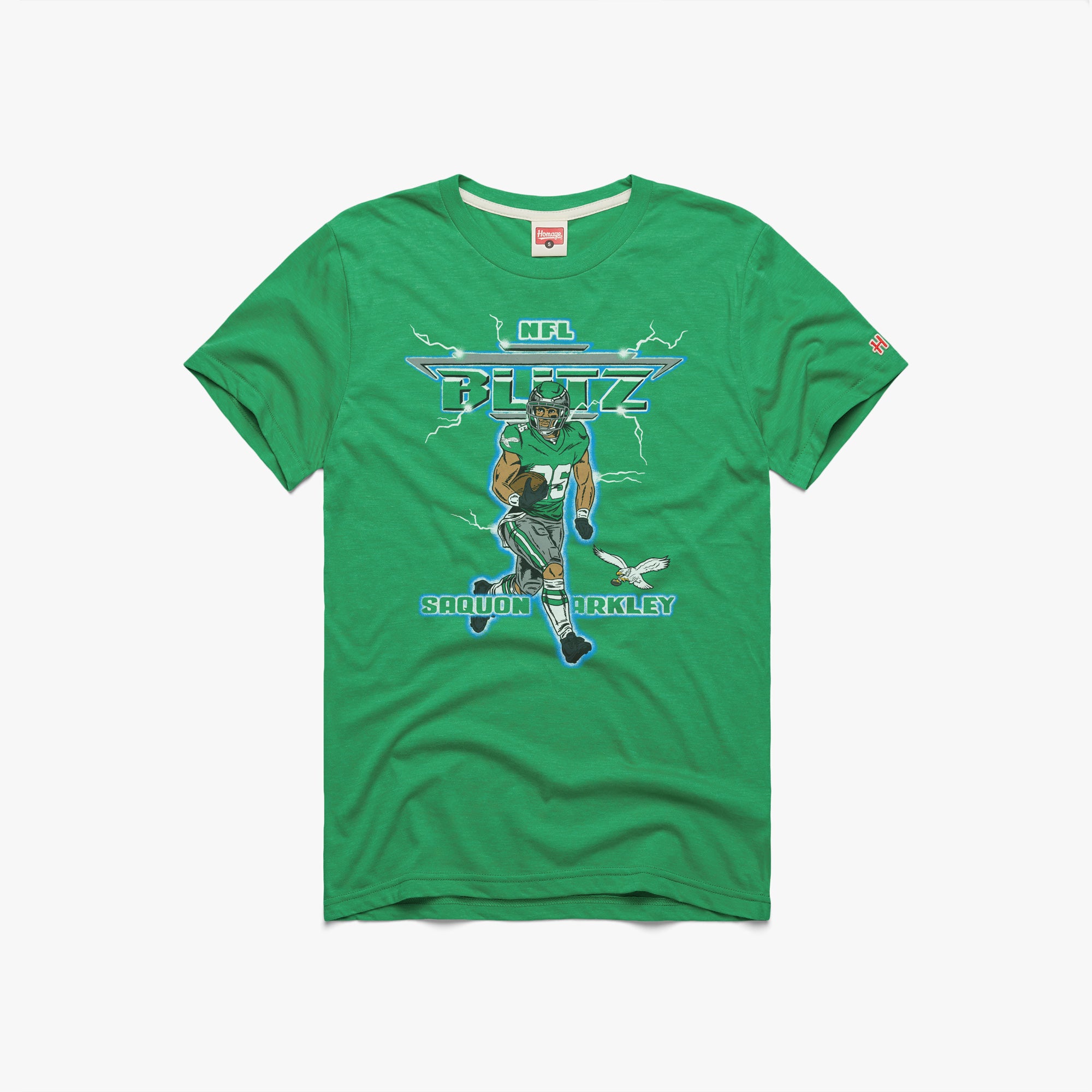 NFL Blitz Eagles Saquon Barkley 01012065513 Green Flat.jpg NFL Blitz Eagles Saquon Barkley