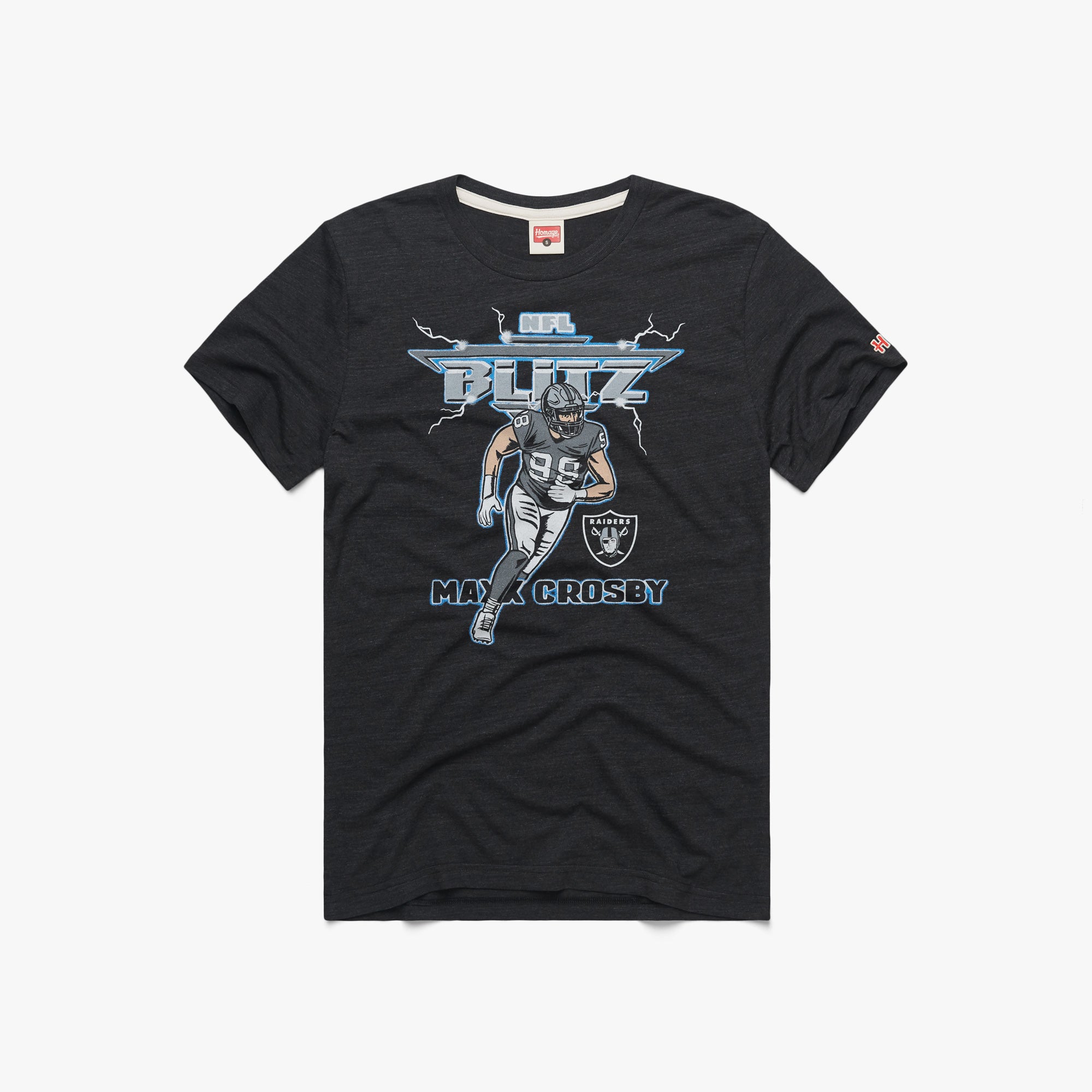 NFL Blitz Las Vegas Raiders Maxx Crosby 01011600330 charcoal flat 1.jpg NFL Blitz Las Vegas Raiders Maxx Crosby