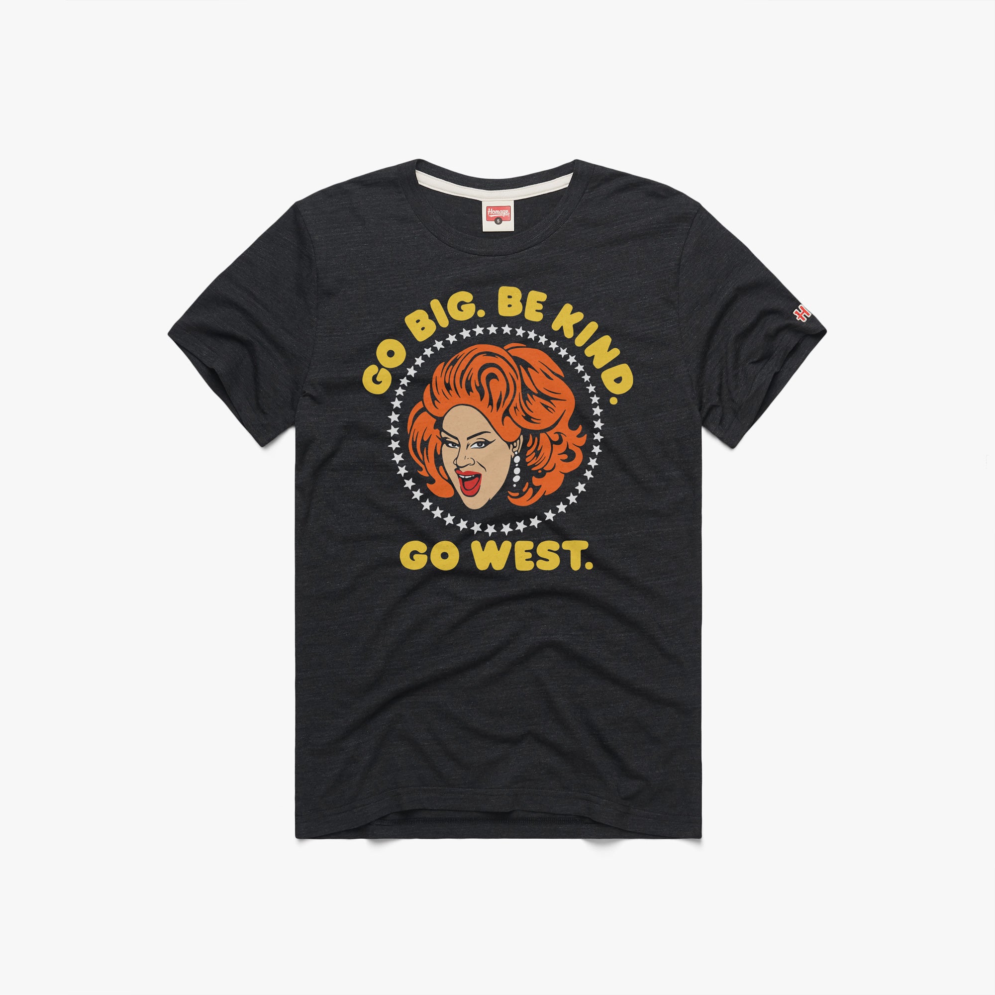 Nina West Go Big Be Kind Go West 01012122730 Charcoal Flat.jpg Nina West Go Big Be Kind Go West