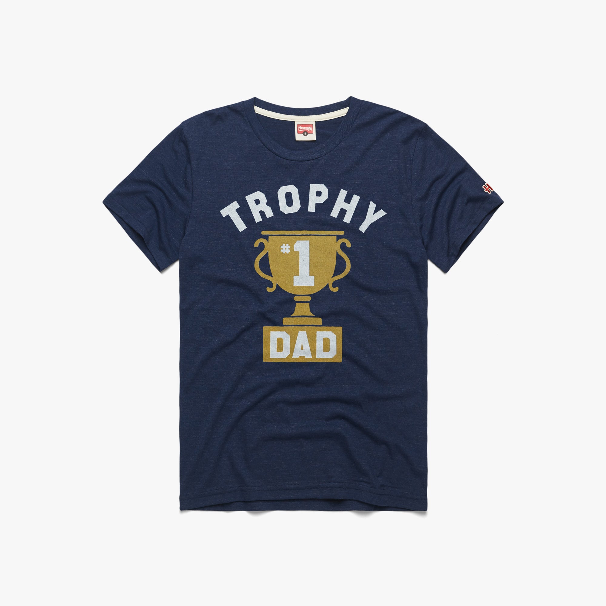 Number 1 Dad Trophy 01010908635 navy flat.jpg Number 1 Dad Trophy