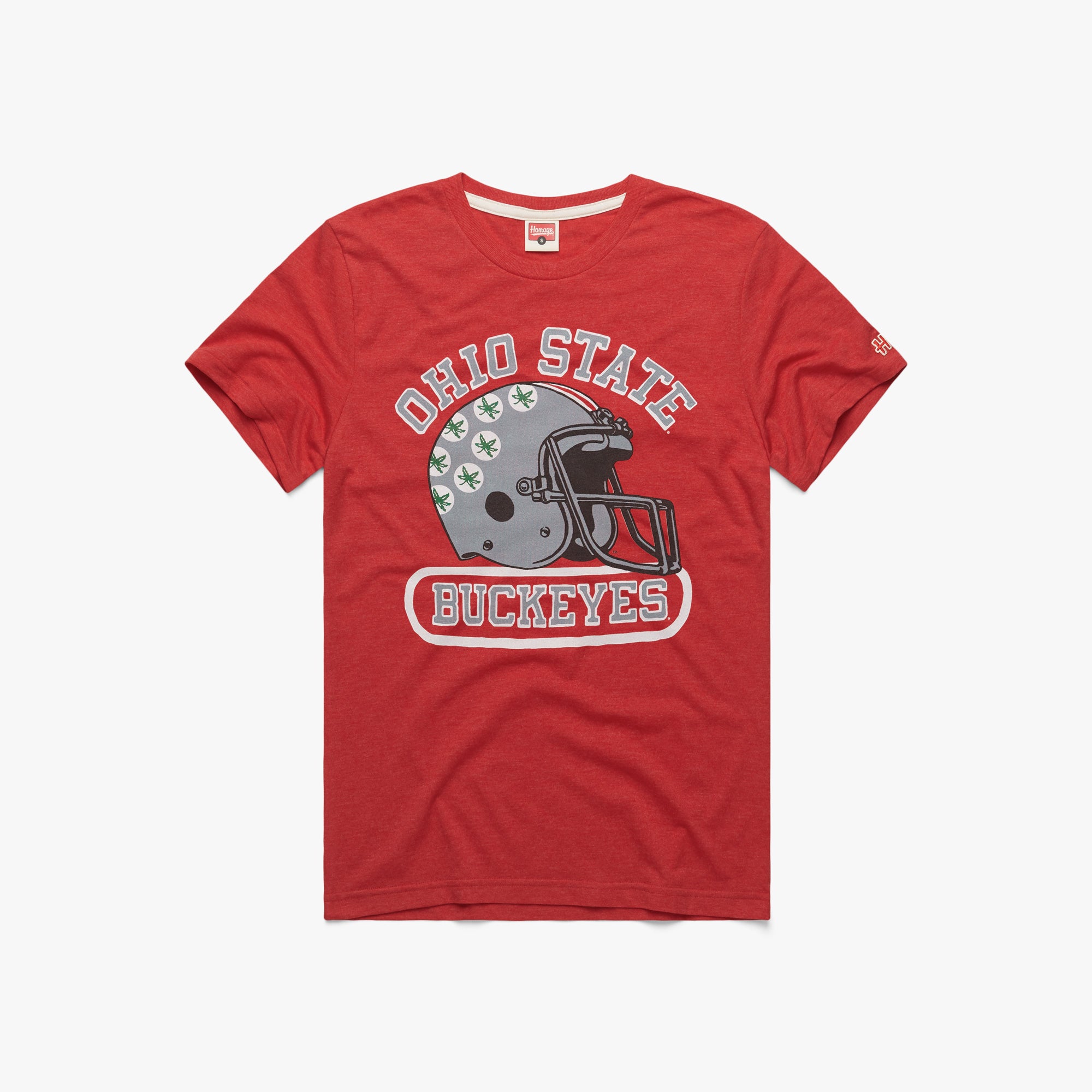 Ohio State Buckeyes Helmet 01010751317 red flat 1.jpg Ohio State Buckeyes Helmet