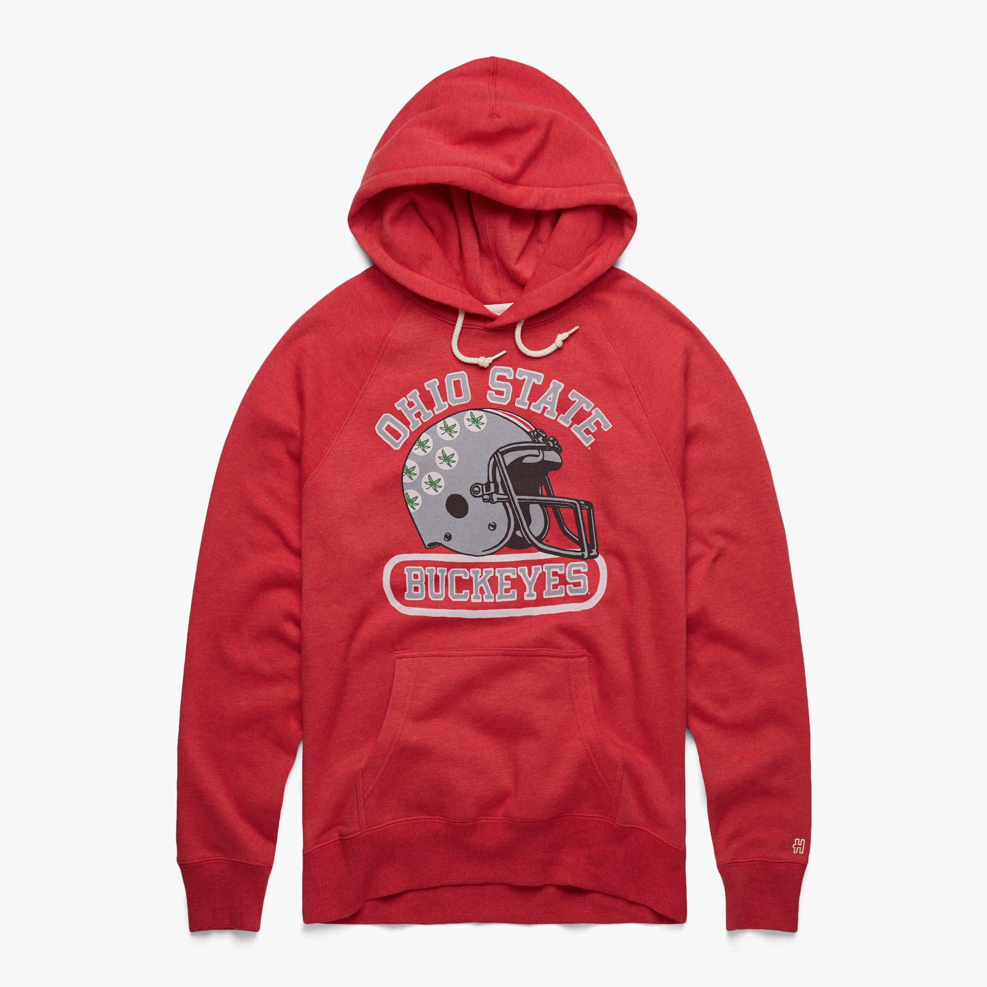 Ohio State Buckeyes Helmet Hoodie 01161308017 red flat.jpg Ohio State Buckeyes Helmet Hoodie