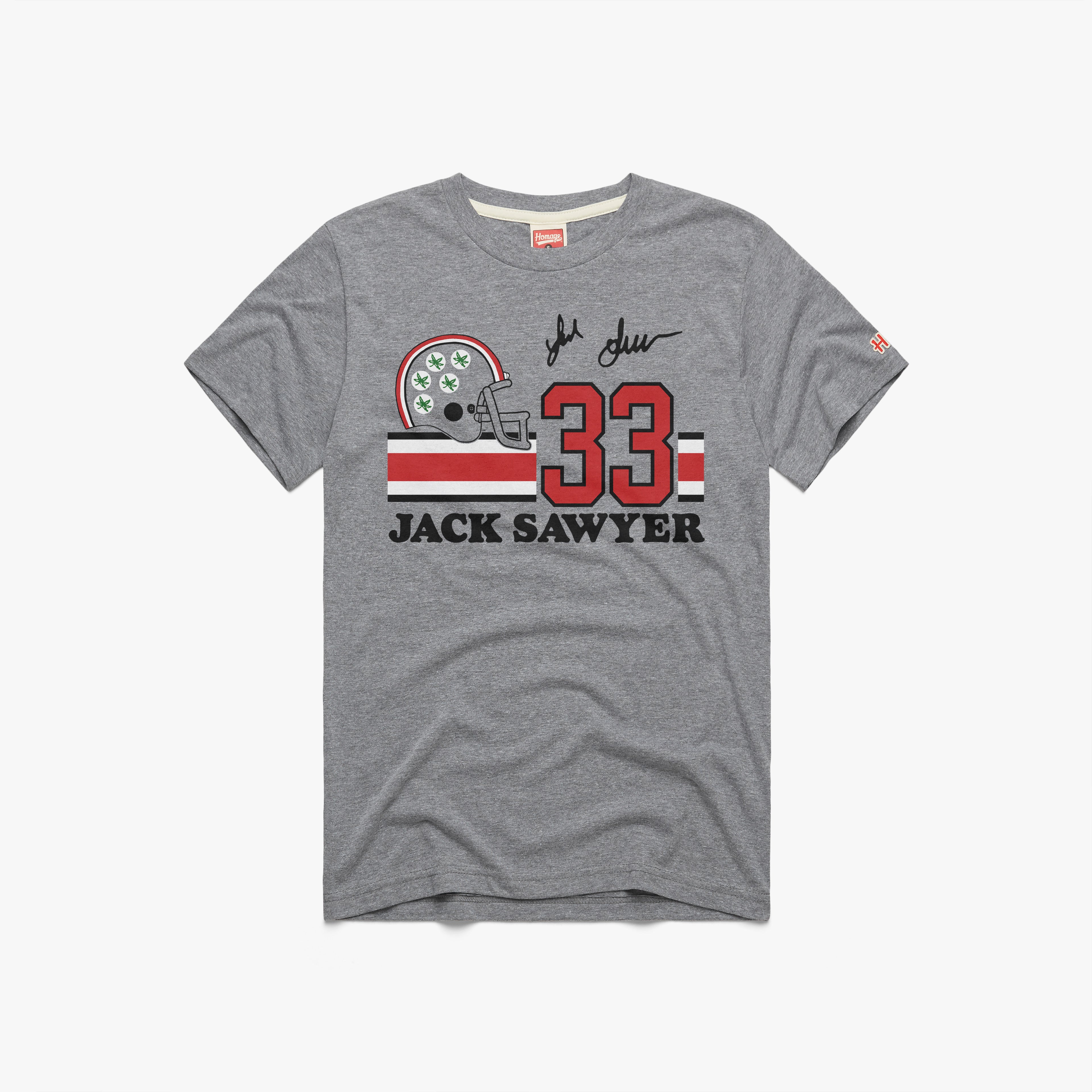Ohio State Jack Sawyer Signature Jersey 01012258201 Grey Flat 1.jpg Ohio State Jack Sawyer Signature Jersey