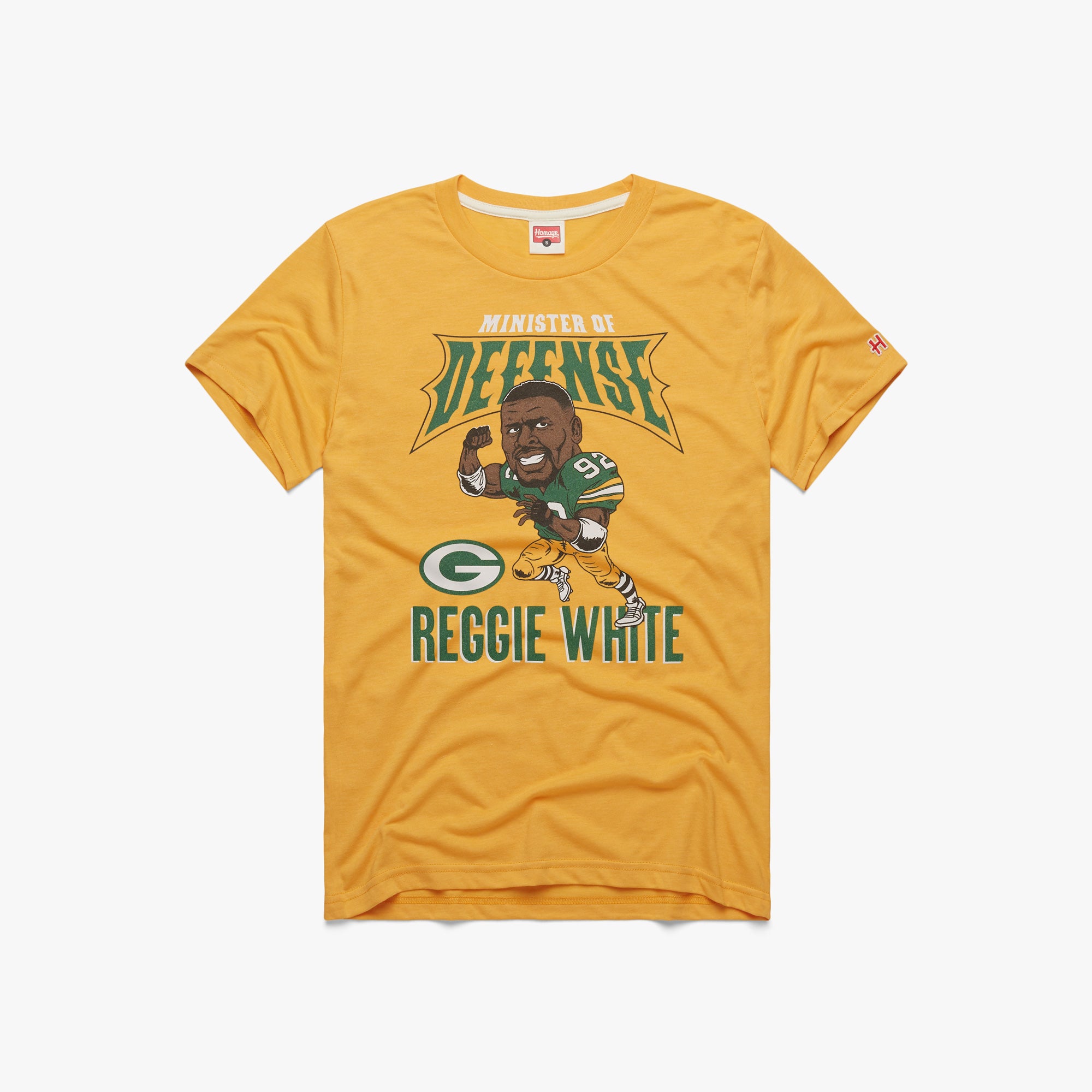 Packers Reggie White Minister of Defense 01011609712 gold flat 1.jpg Packers Reggie White Minister of Defense
