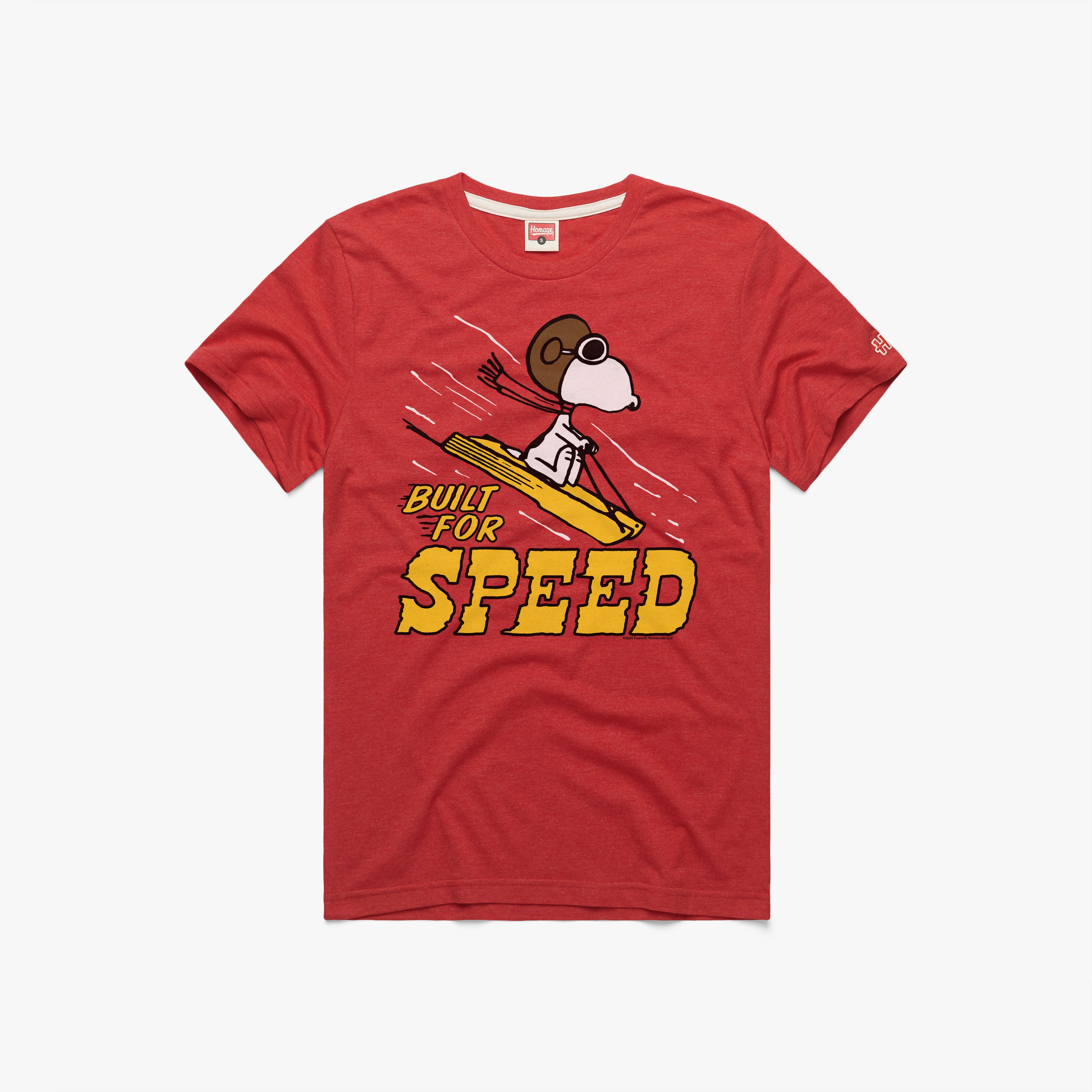 Peanuts Snoopy Built For Speed 01012268617 Red Flat.jpg Peanuts Snoopy Built For Speed