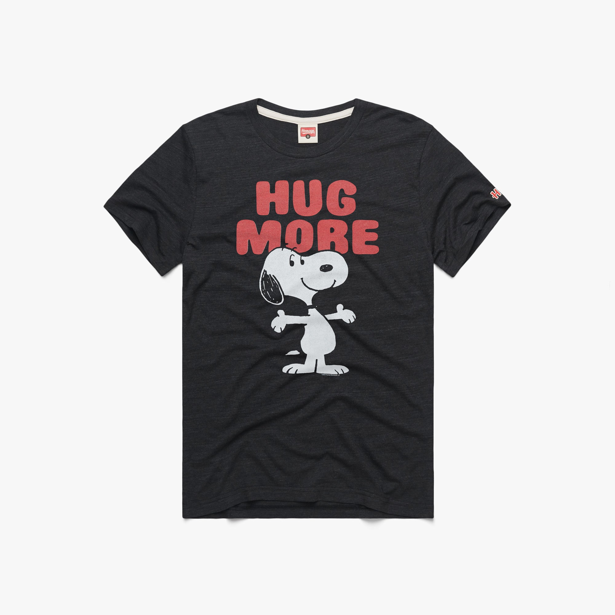 Peanuts Snoopy Hug More 01011738430 charcoal flat 1.jpg Peanuts Snoopy Hug More