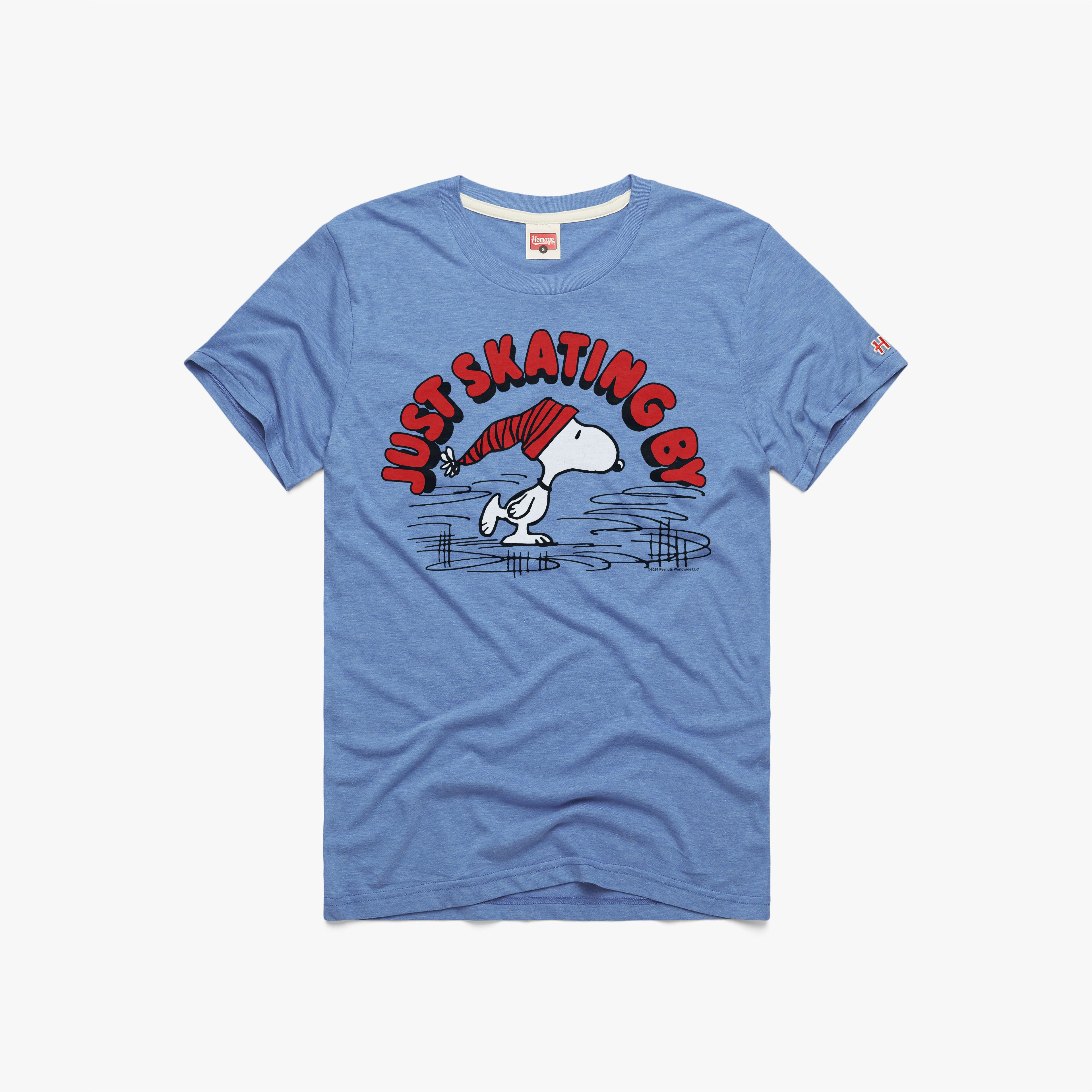 Peanuts Snoopy Just Skating By 01012269402 Light Blue Flat.jpg Peanuts Snoopy Just Skating By