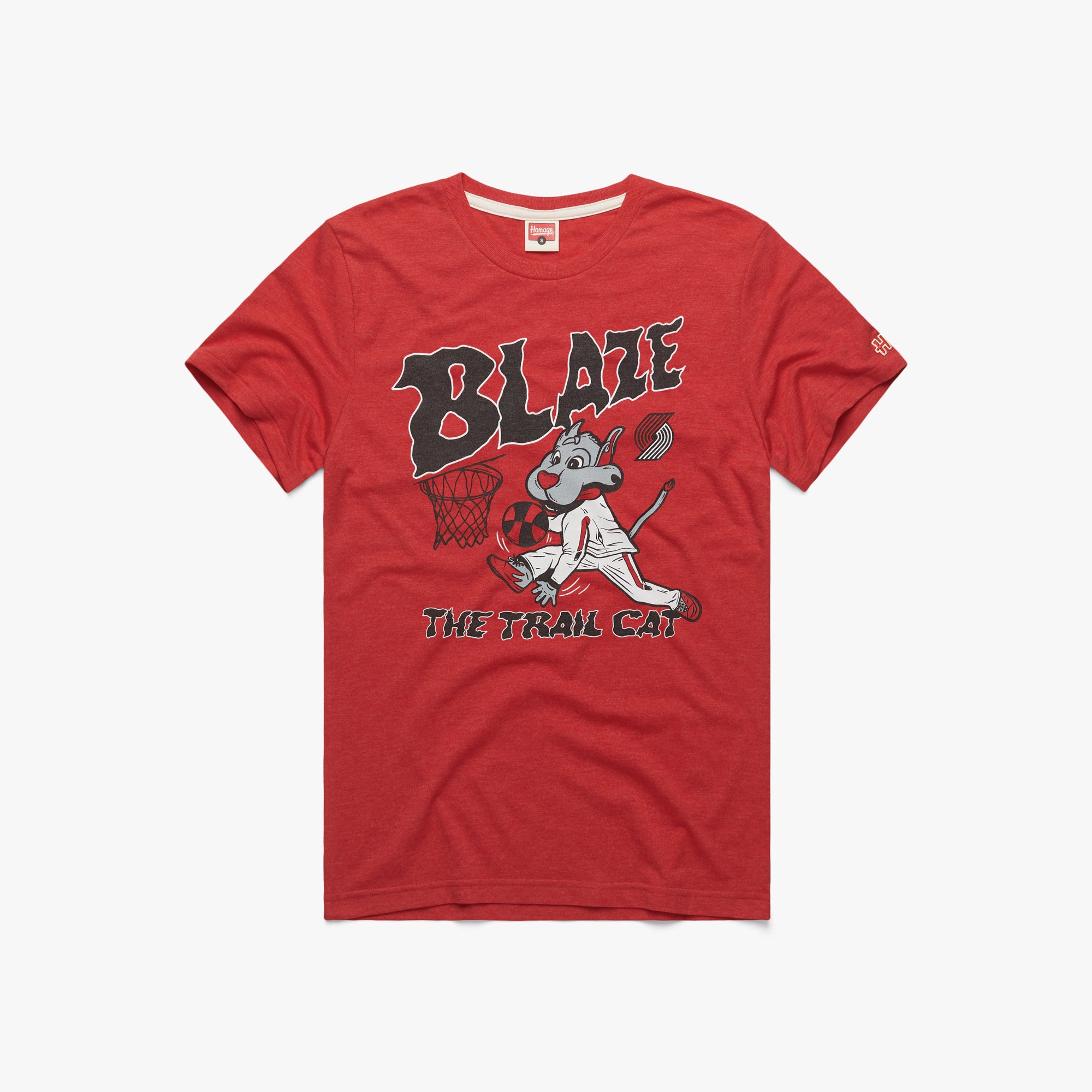 Portland Trail Blazers Blaze The Trail Cat 01011200817 red flat.jpg Portland Trail Blazers Blaze The Trail Cat