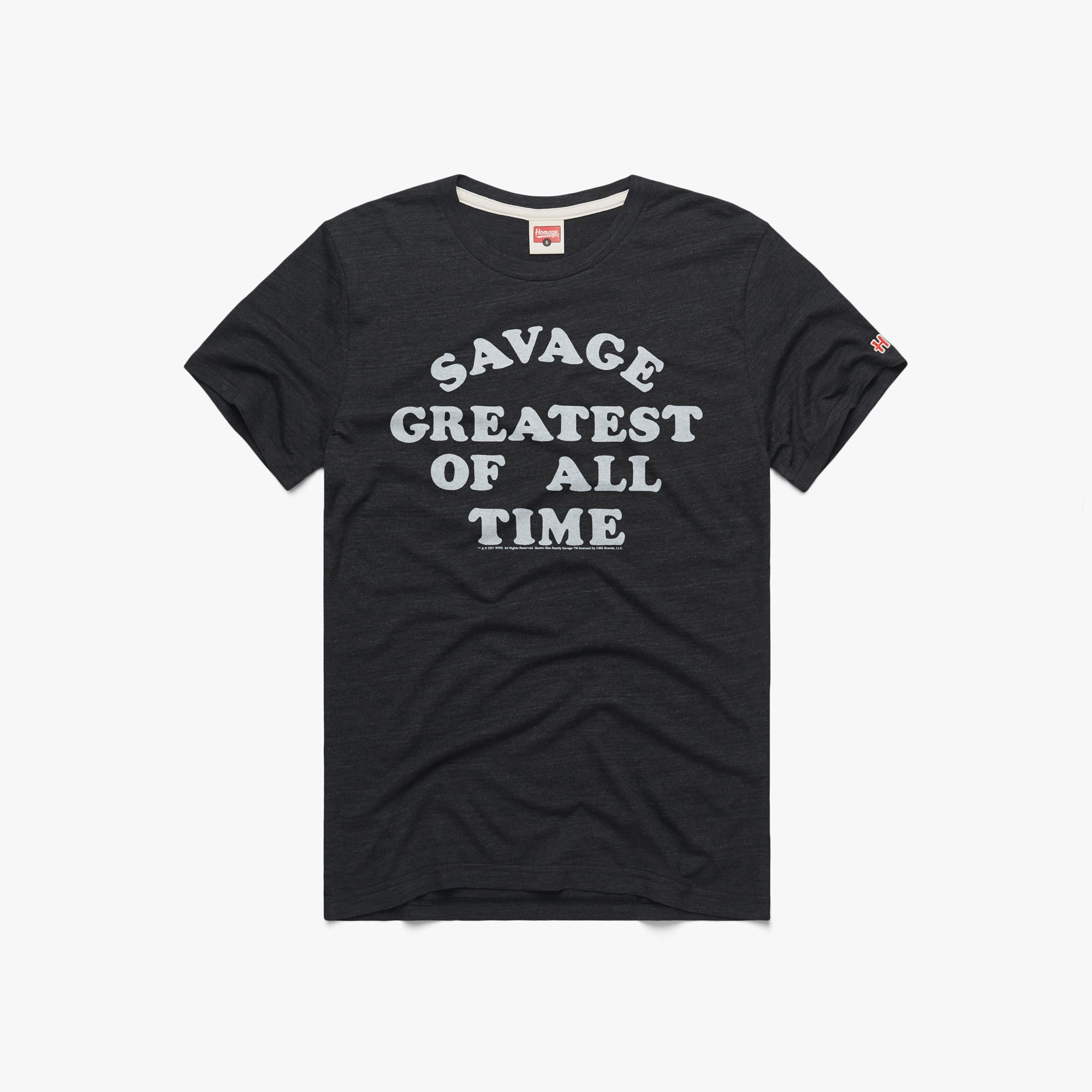 Randy Savage GOAT 01010241930 charcoal flat.jpg Randy Savage GOAT