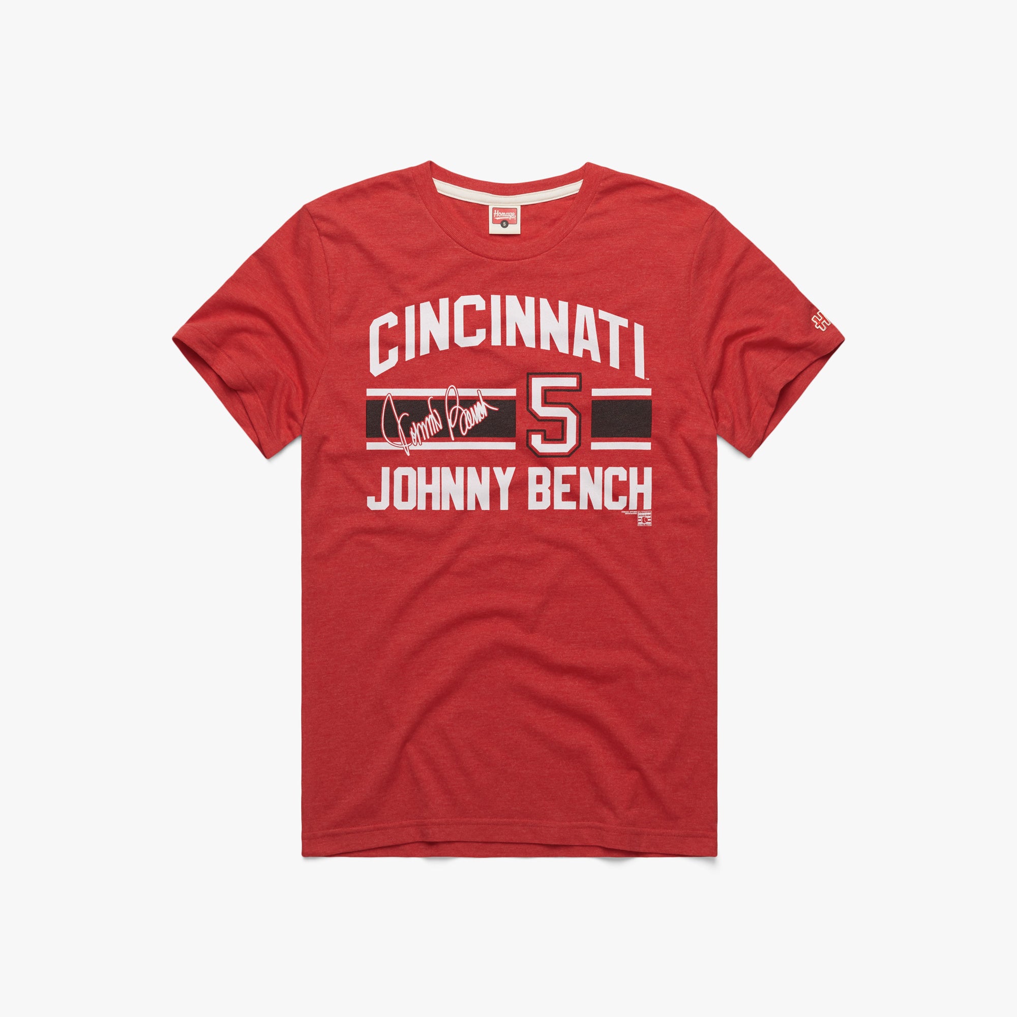Reds Johnny Bench Signature Jersey 01011417717 red flat.jpg Reds Johnny Bench Signature Jersey