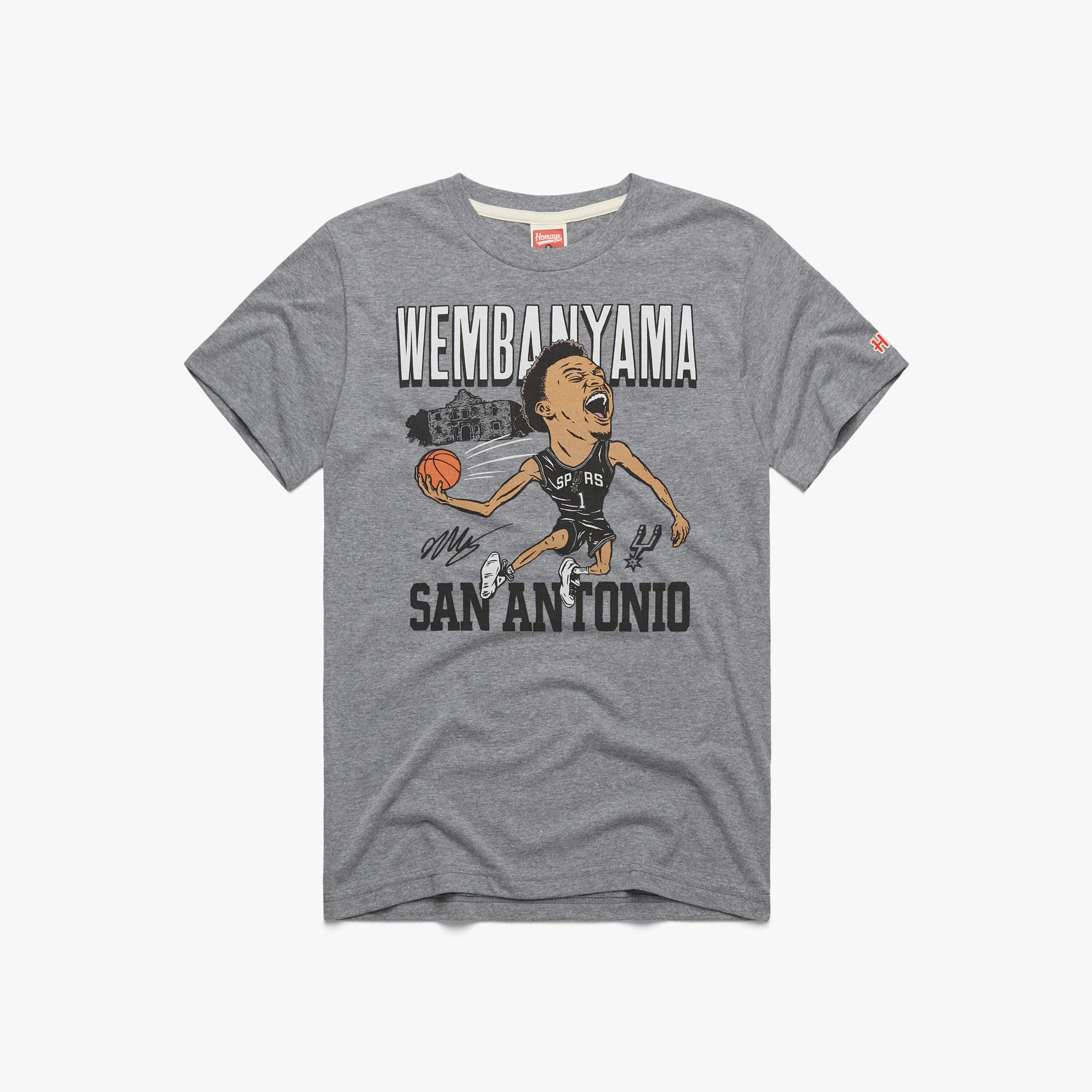 San Antonio Spurs Victor Wembanyama Signature 01011607901 grey flat.jpg San Antonio Spurs Victor Wembanyama Signature