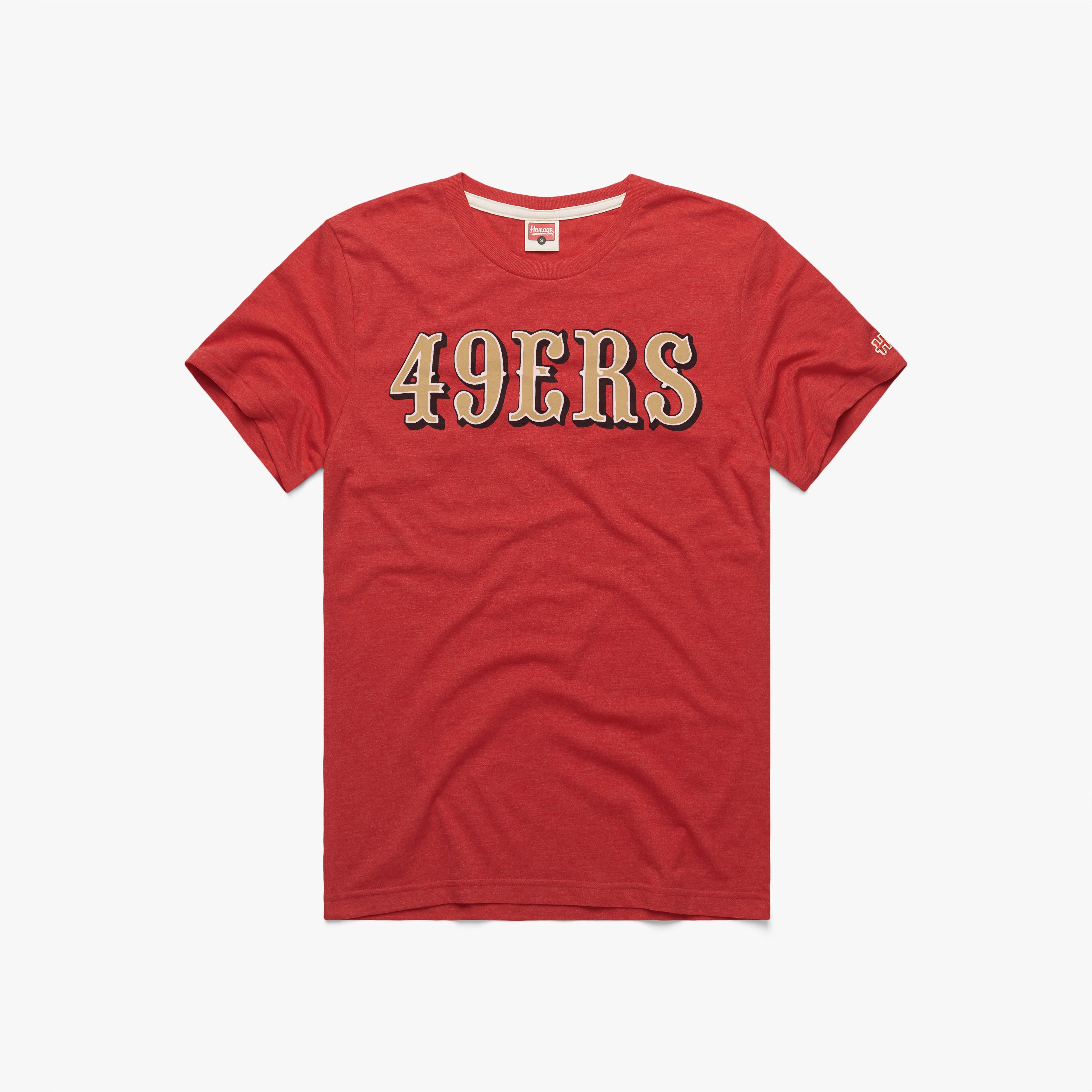 San Francisco 49ers Wordmark 72 T Shirt 01012698217 Red Flat 1.jpg San Francisco 49ers Wordmark '72 T-Shirt