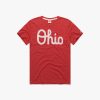 Script Ohio Front::Red/White Ink