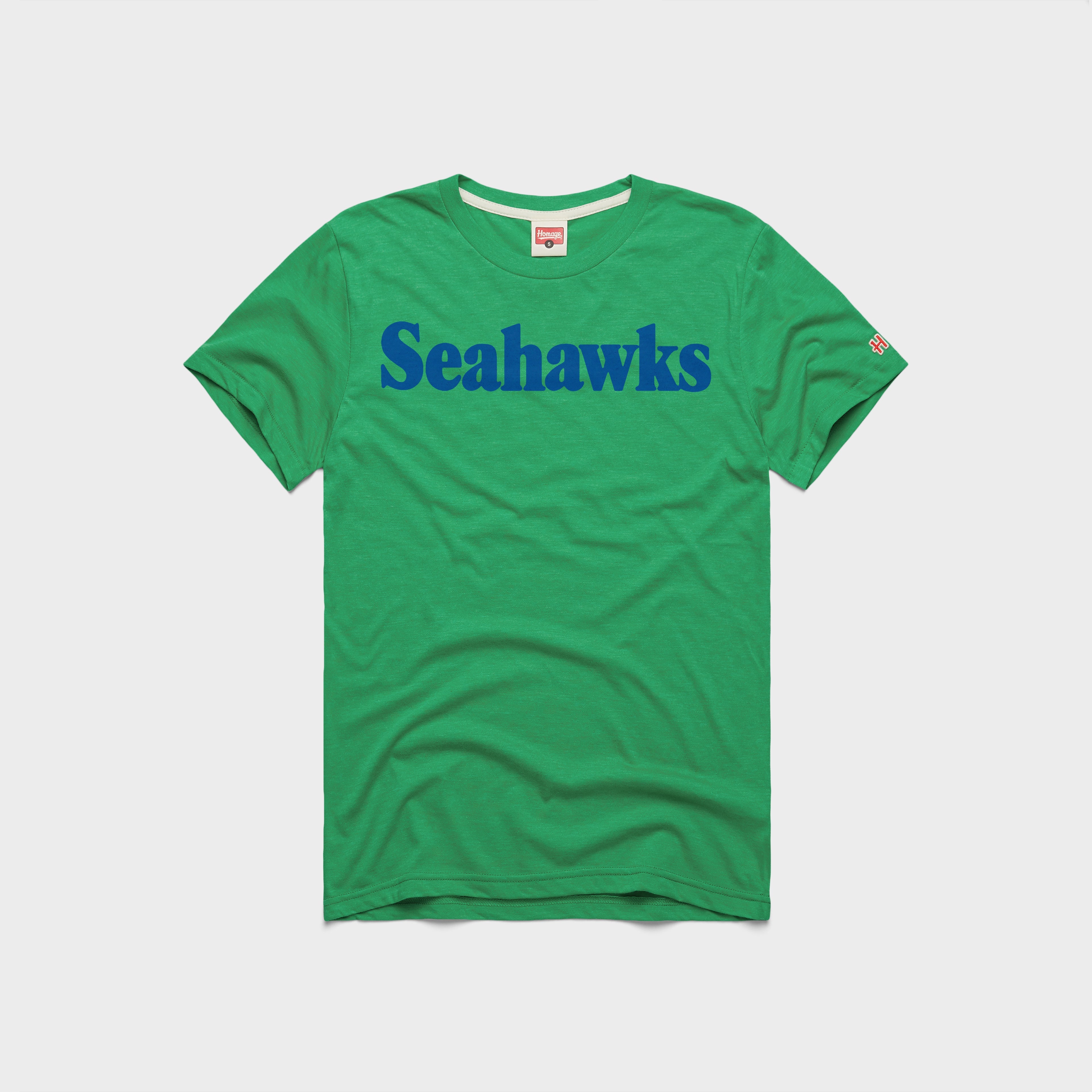 Seattle Seahawks Wordmark 76 T Shirt 01012700113 Green Flat 1.jpg Seattle Seahawks Wordmark '76 T-Shirt